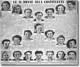 25 aprile le 21 donne dell'assemblea costituente